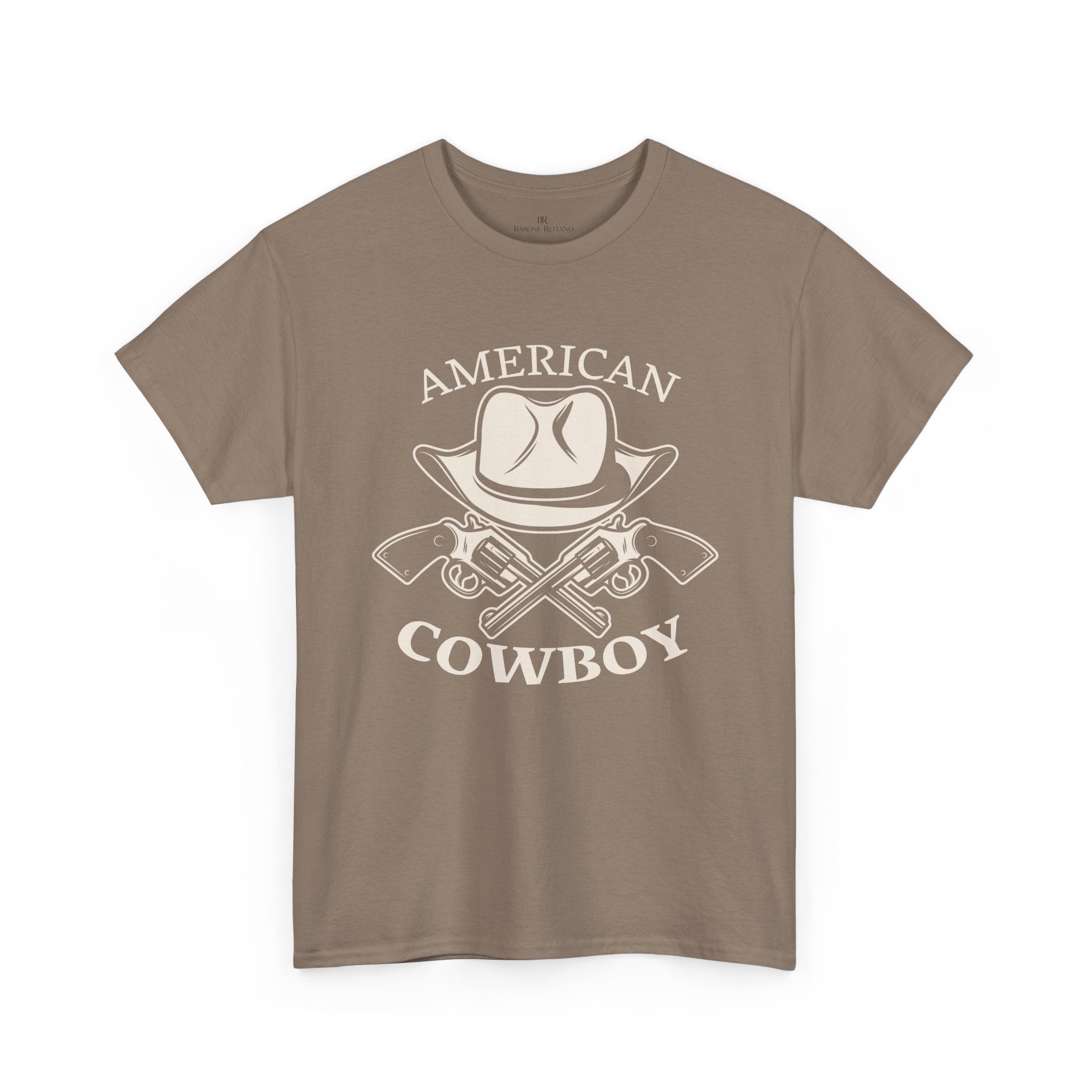 American Cowboy T-Shirt Vintage Western Hat & Crossed Pistols Graphic