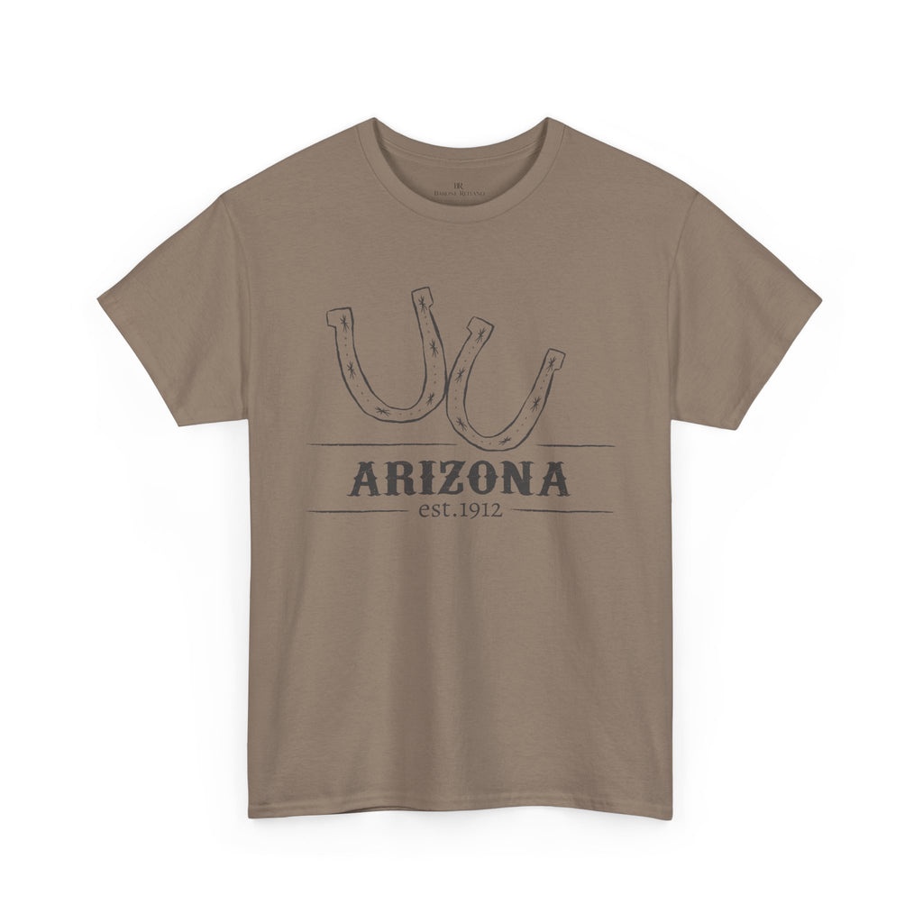 Arizona Western T Shirt Horseshoe Graphic Tee Cowboy Desert Style Shirt Vintage Southwest Gift
