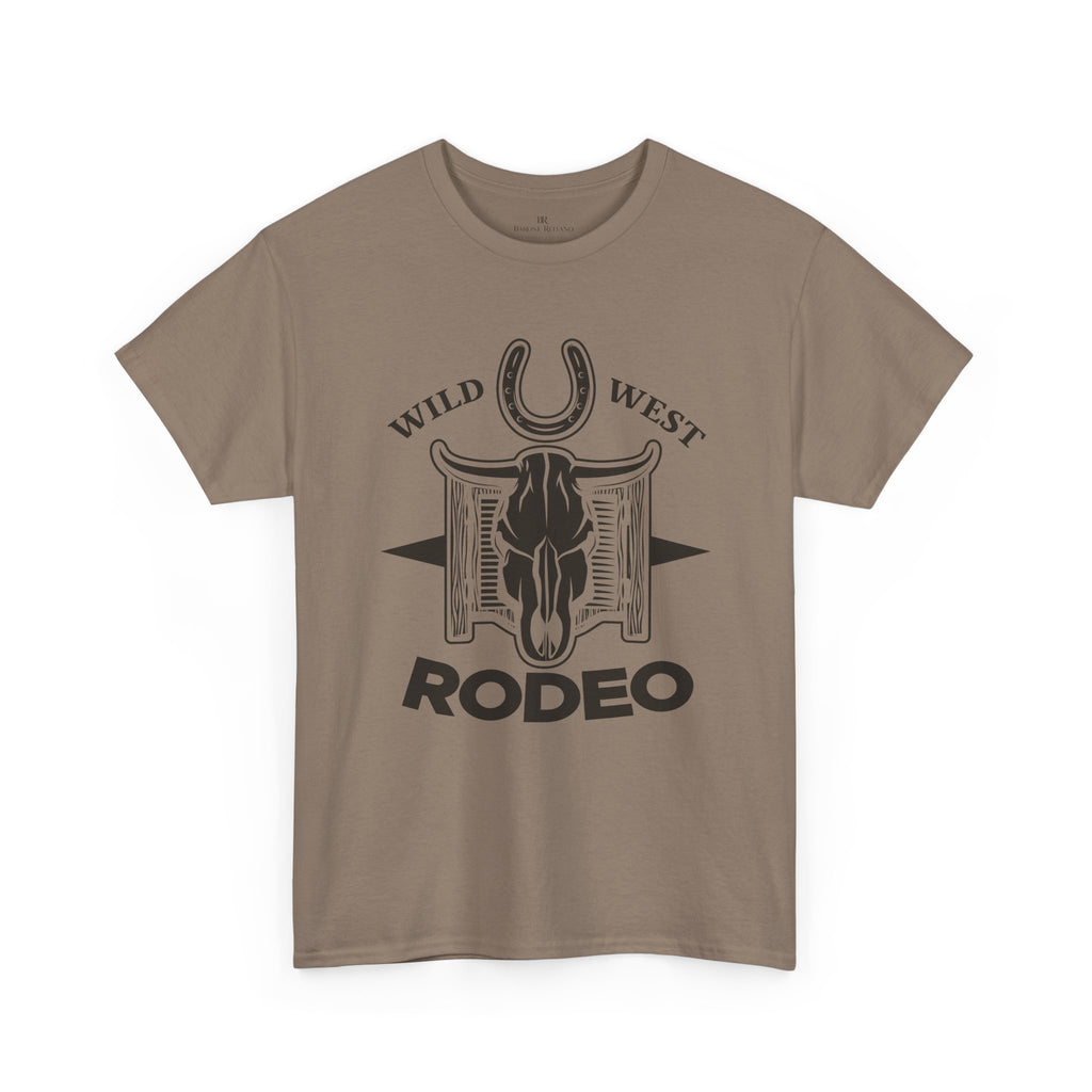 Rodeo Wild West T-Shirt  Western Skull & Horseshoe Tee