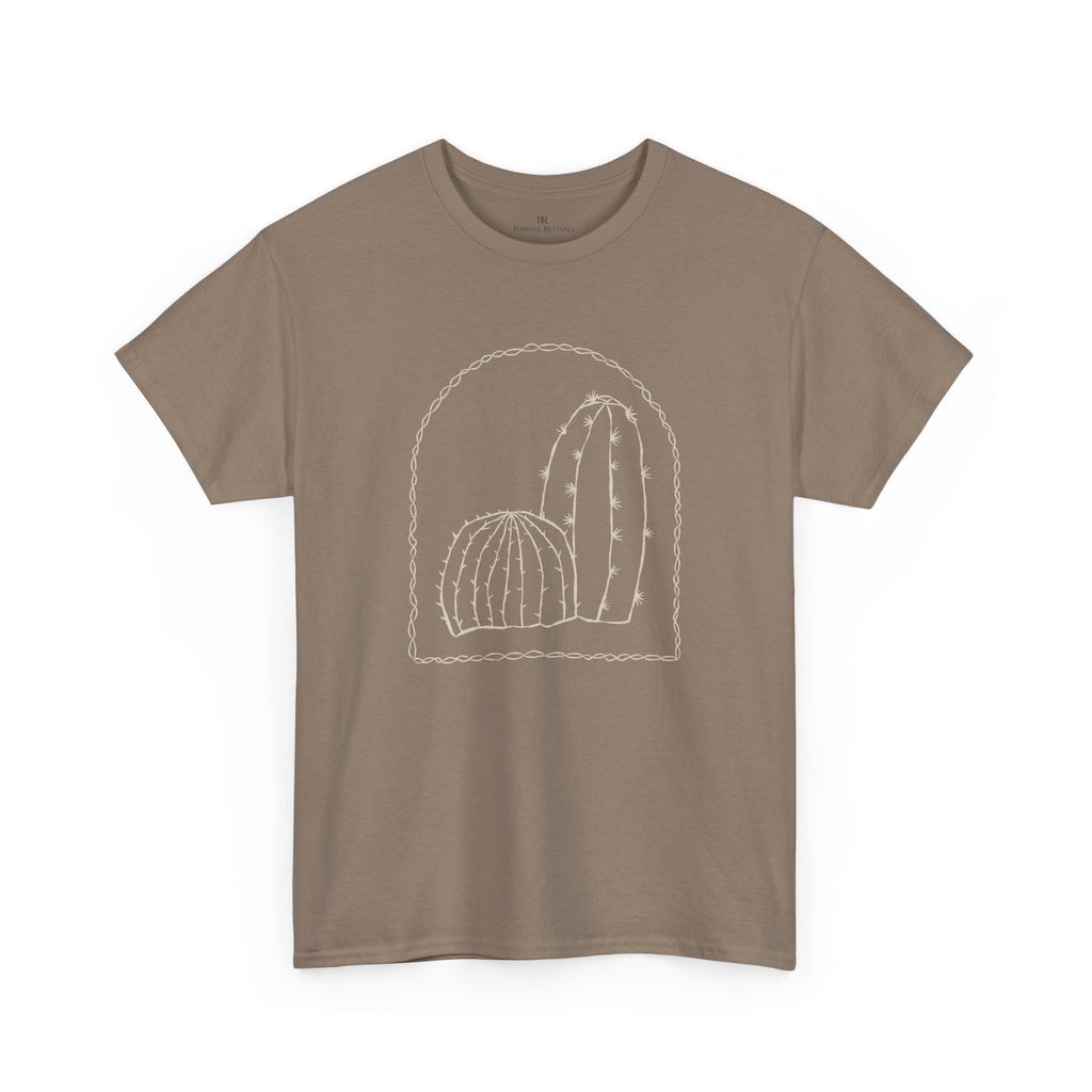 Cactus Arch Tee Minimal Desert Line Art T-Shirt
