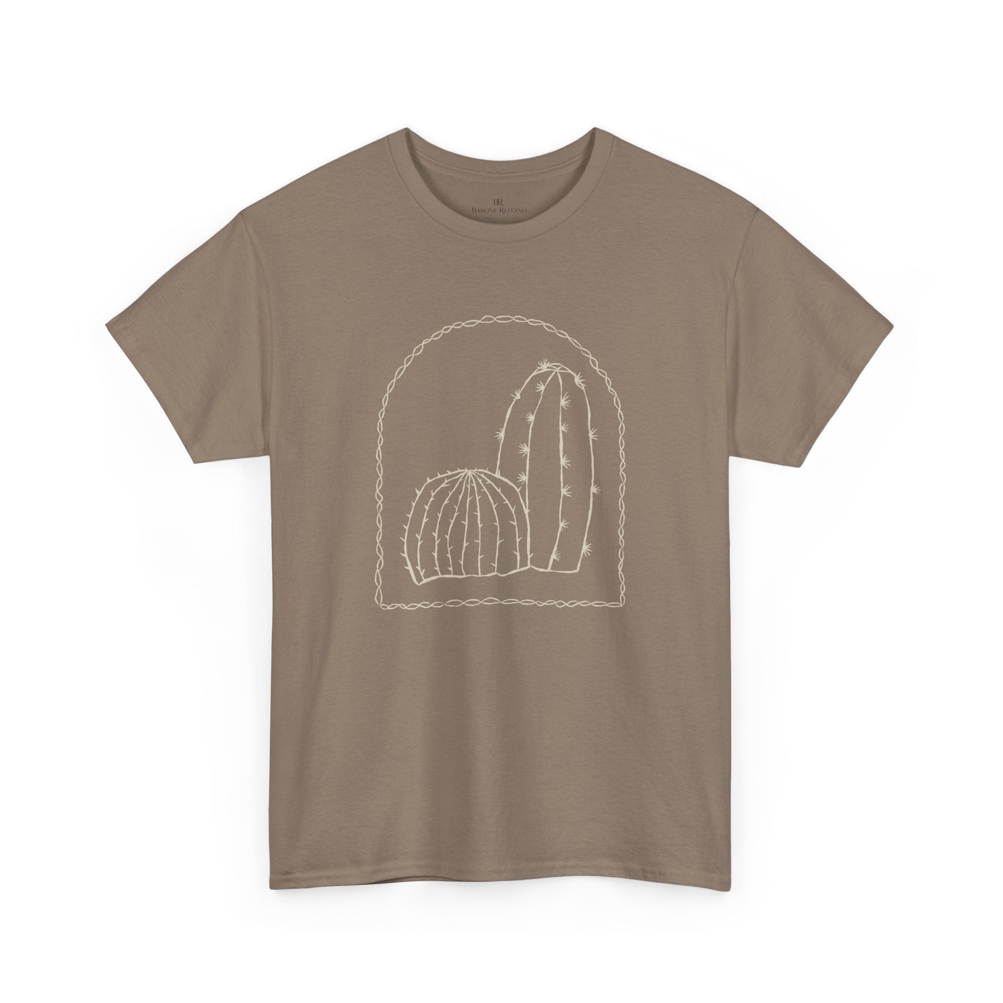 Cactus Arch Tee Minimal Desert Line Art T-Shirt