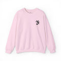 Pink Palm Crewneck Sweatshirt — Small Palm Tree Chest Embroidered Sweatshirt
