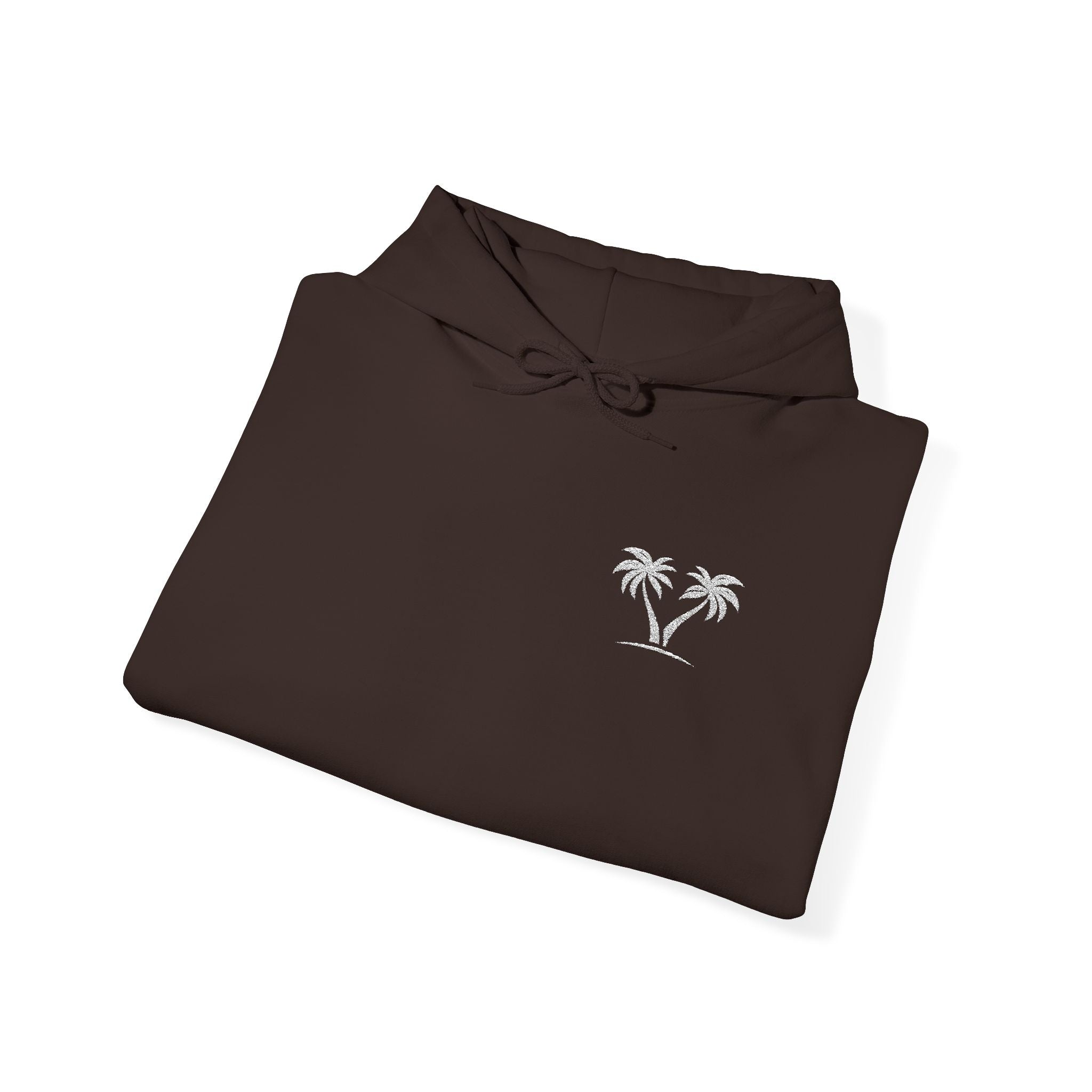 Brown Streetwear Hoodie with Palm