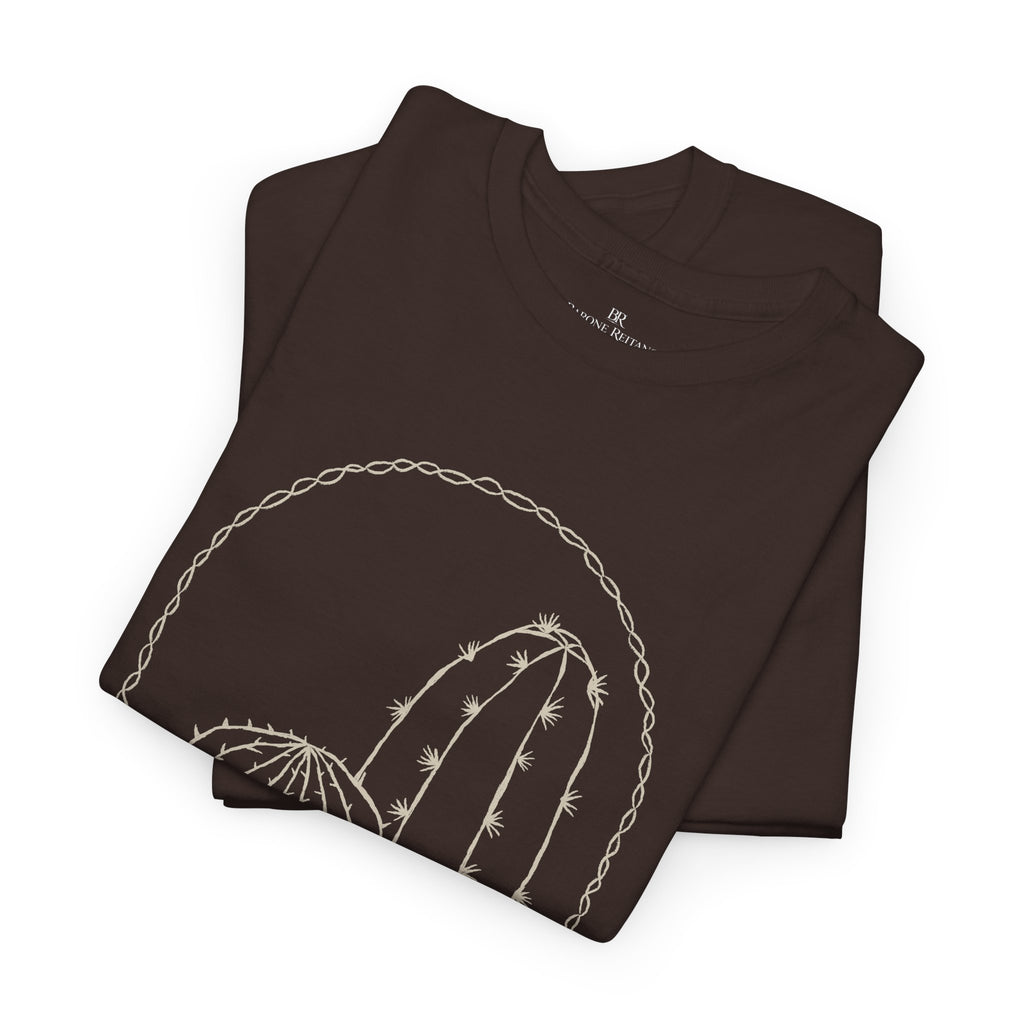 Cactus Arch Tee Minimal Desert Line Art T-Shirt