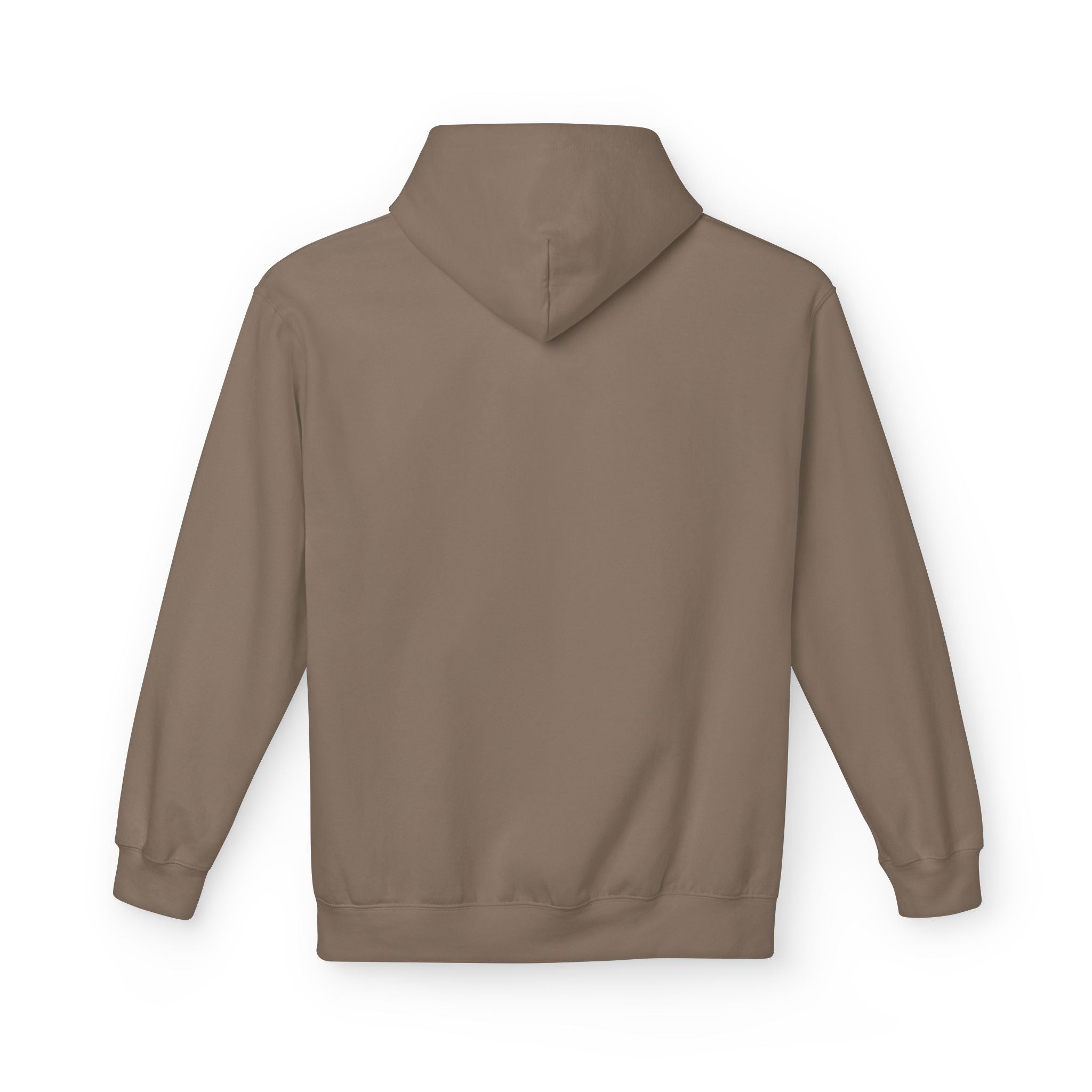 Minimal Crest Hoodie — Neutral Cozy Fleece Pullover