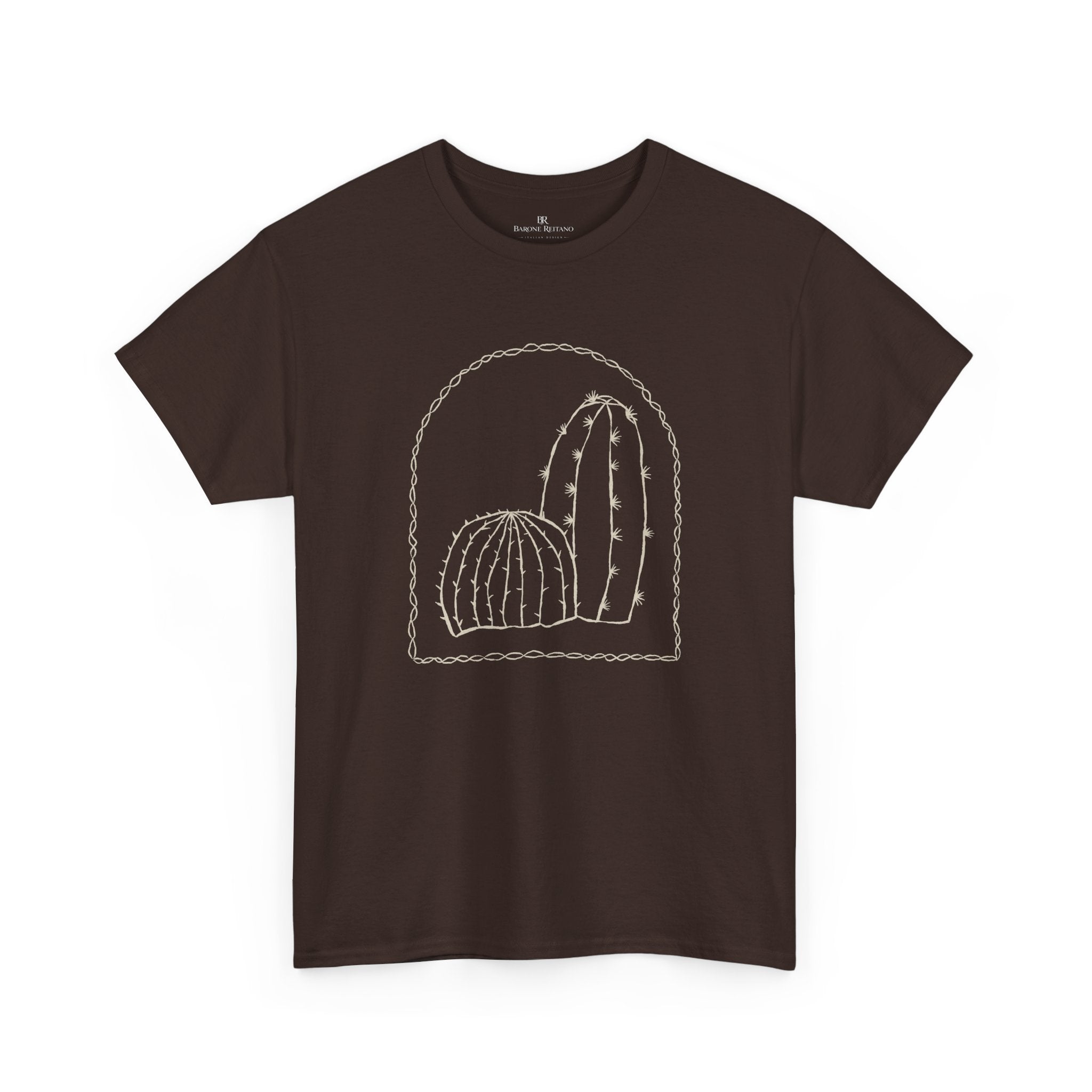 Cactus Arch Tee Minimal Desert Line Art T-Shirt