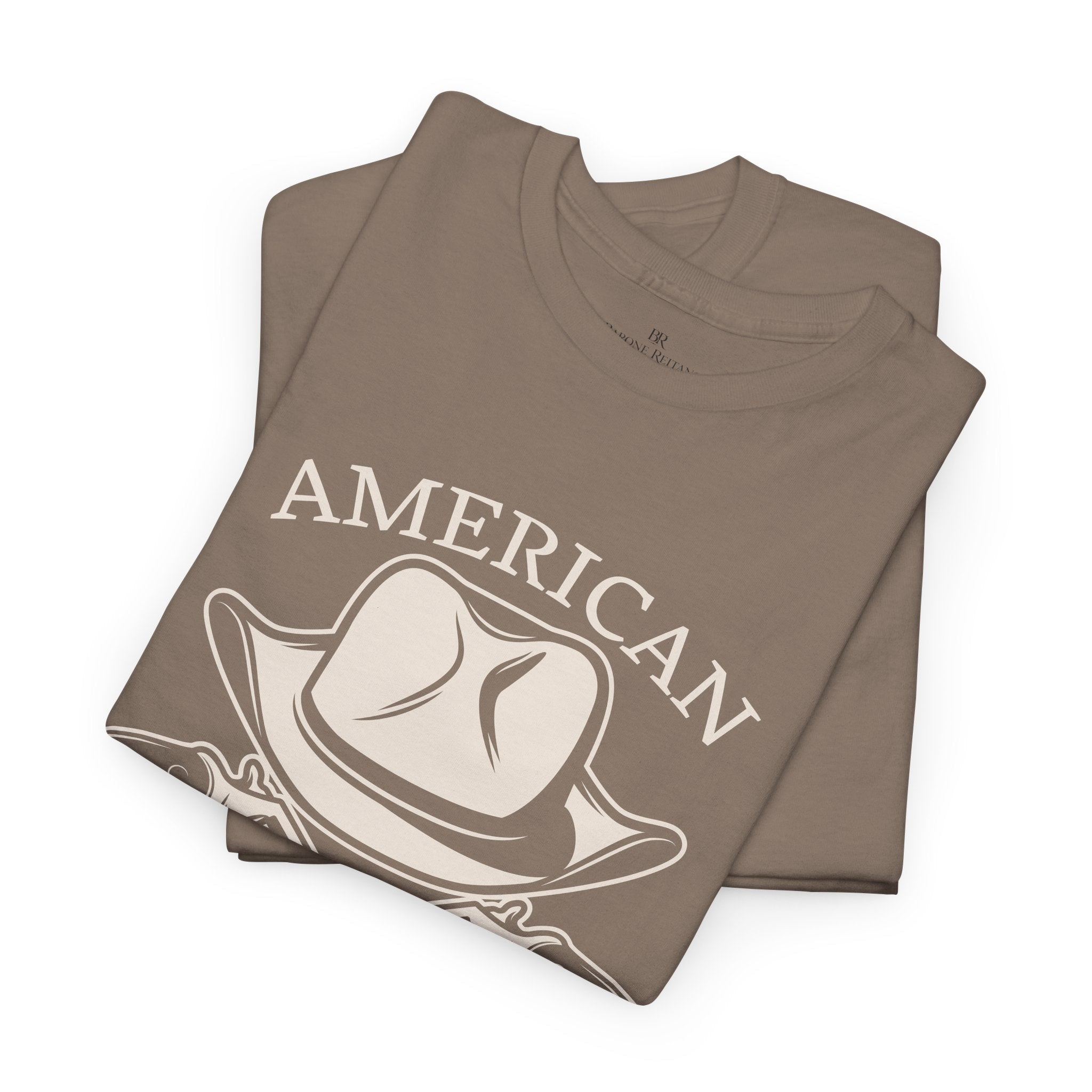 American Cowboy T-Shirt Vintage Western Hat & Crossed Pistols Graphic