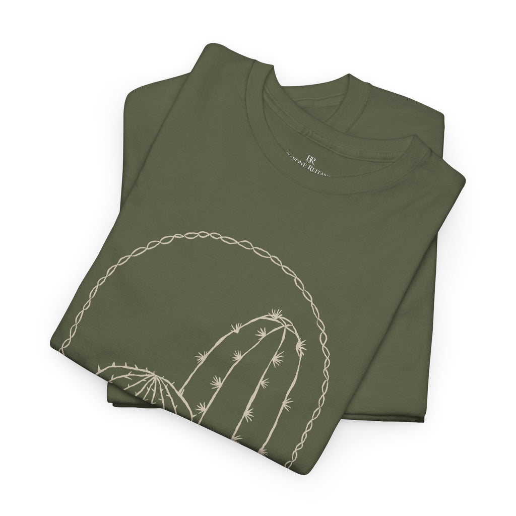 Cactus Arch Tee Minimal Desert Line Art T-Shirt
