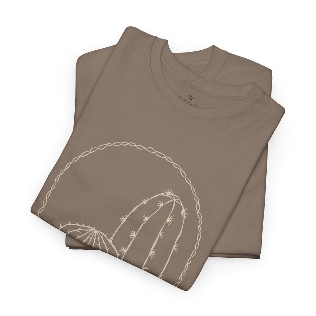 Cactus Arch Tee Minimal Desert Line Art T-Shirt