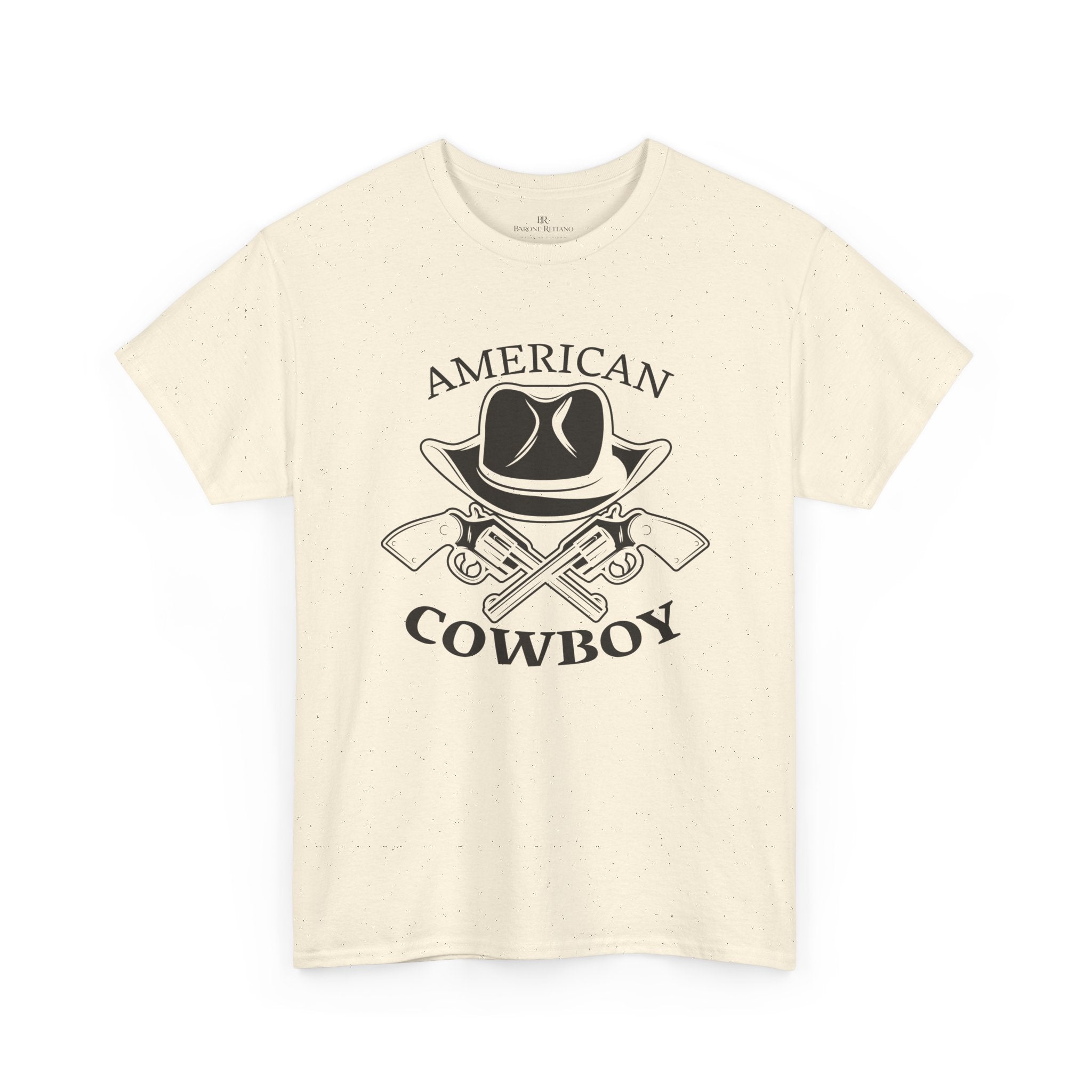 American Cowboy T-Shirt Vintage Western Hat & Crossed Pistols Graphic
