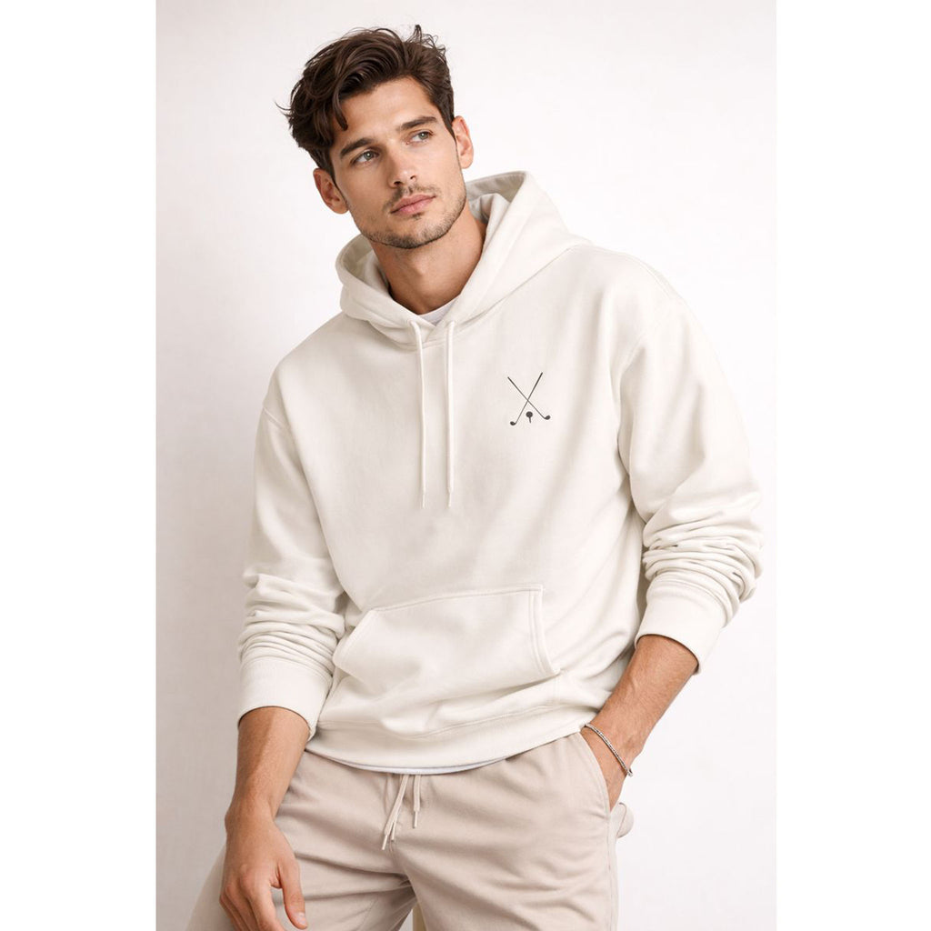Minimalist Crossed Hockey Sticks Hoodie