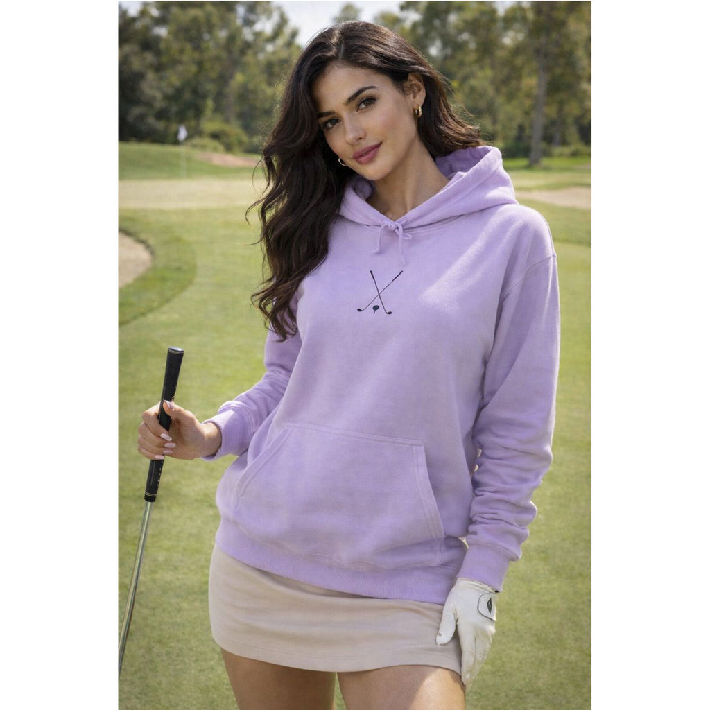 Golf Crossed Clubs Hoodie — Minimalist Golf Lover Sweatshirt
