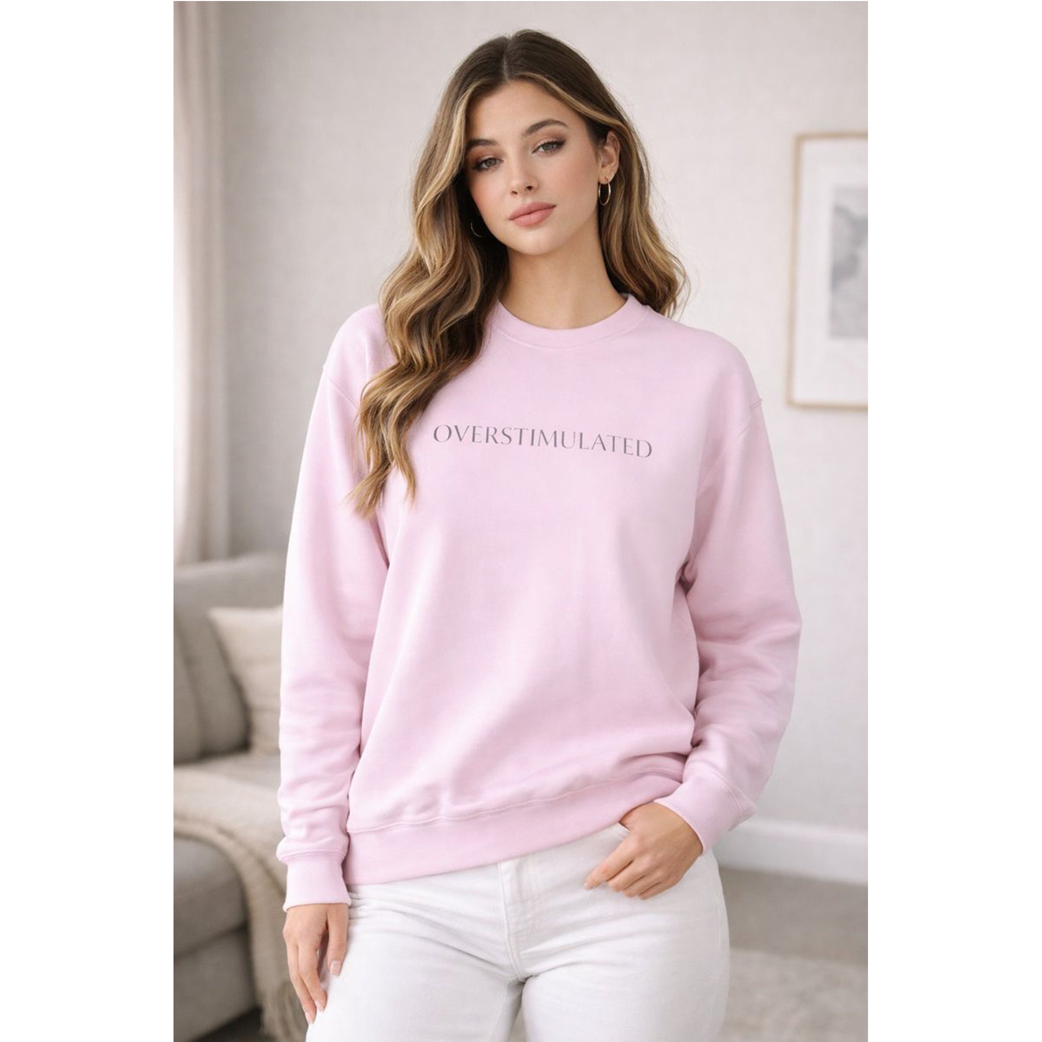 Sweatshirt  Overstimulated | Cozy Casual Wear, Gift for Friends, Self-Care Apparel