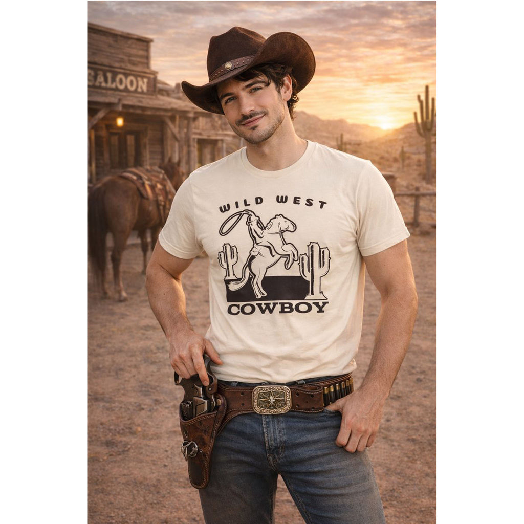 Cowboy Wild West T-Shirt — Retro Rodeo Graphic Tee