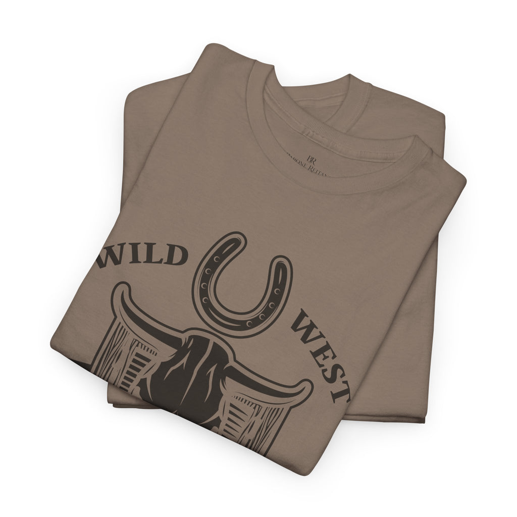 Rodeo Wild West T-Shirt  Western Skull & Horseshoe Tee