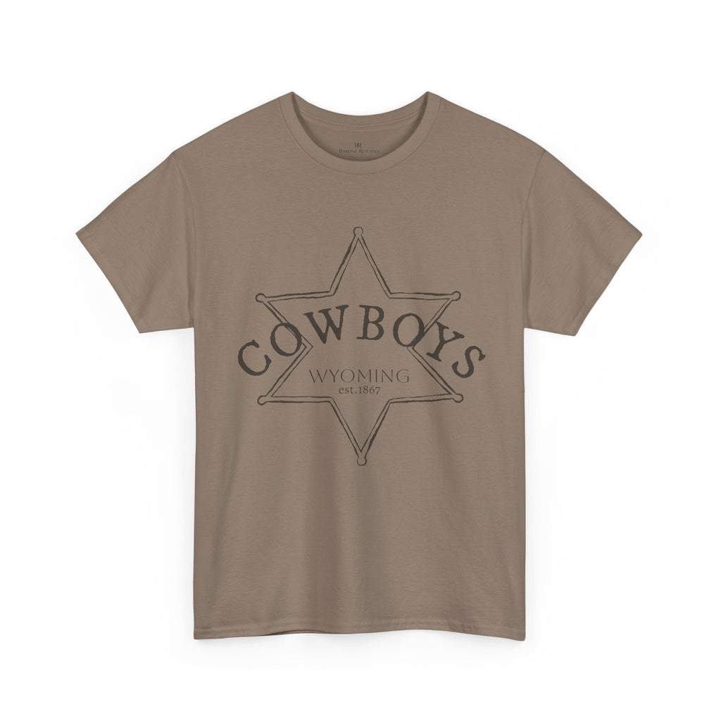 Cowboys Wyoming Sheriff Star T-Shirt — Vintage Western Tee
