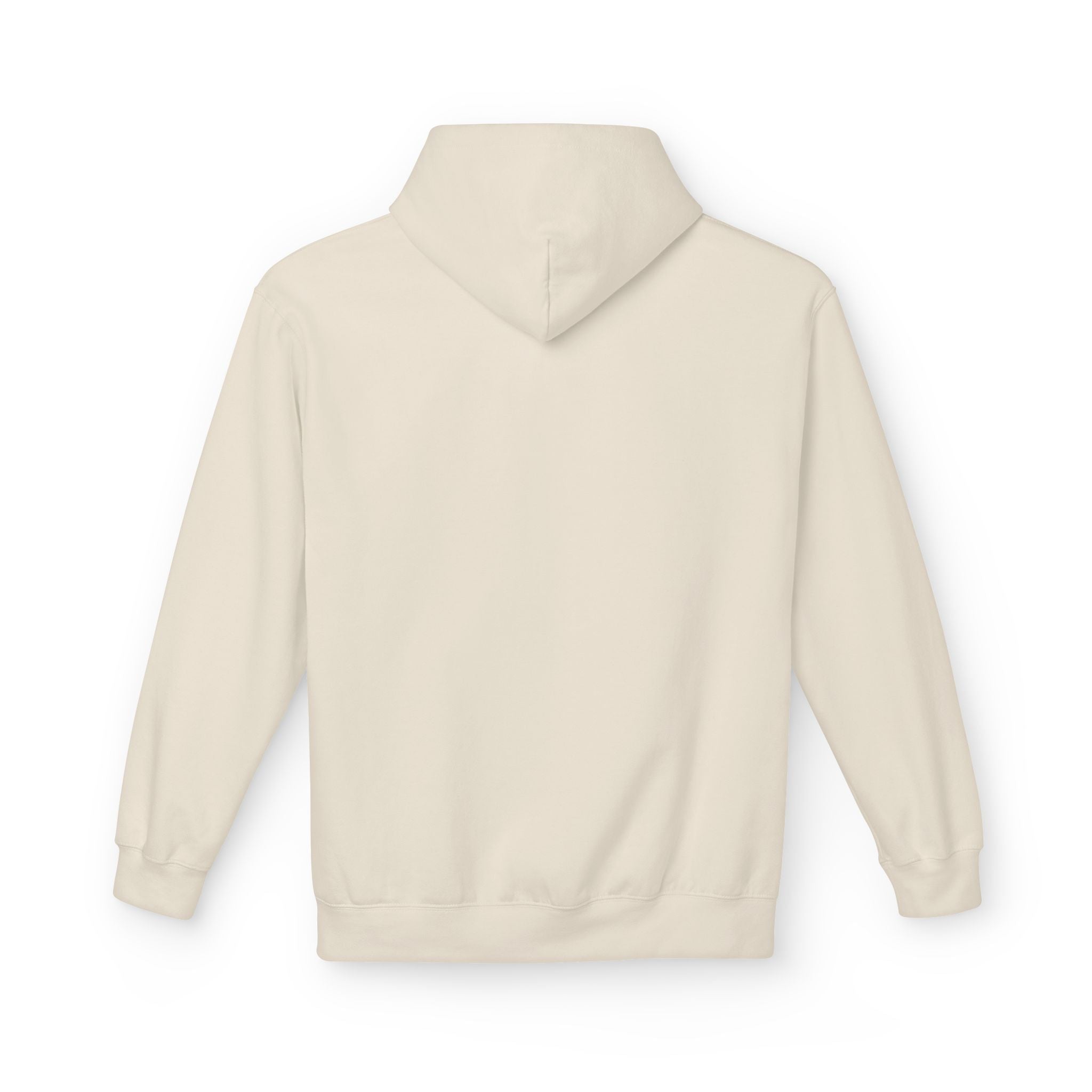 Minimal Crest Hoodie — Neutral Cozy Fleece Pullover