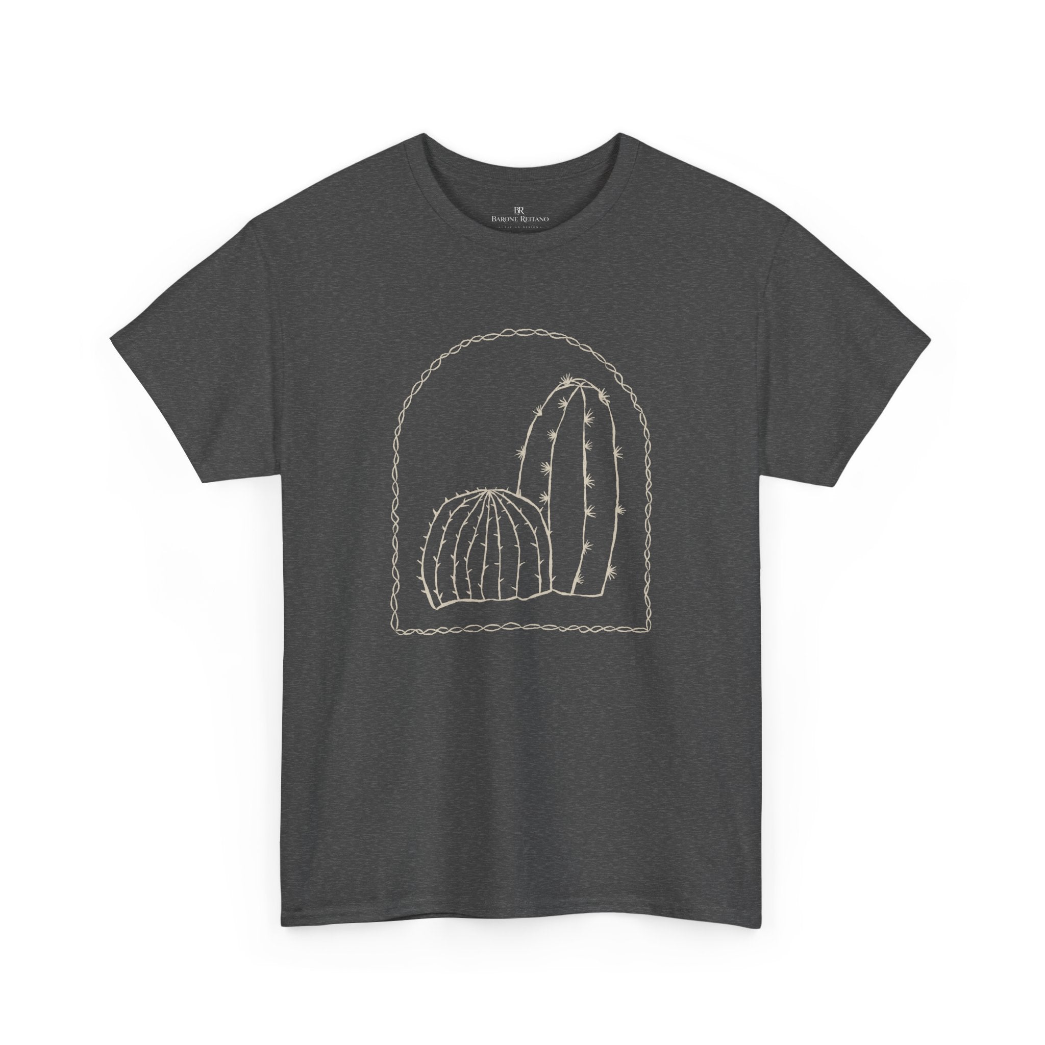 Cactus Arch Tee Minimal Desert Line Art T-Shirt