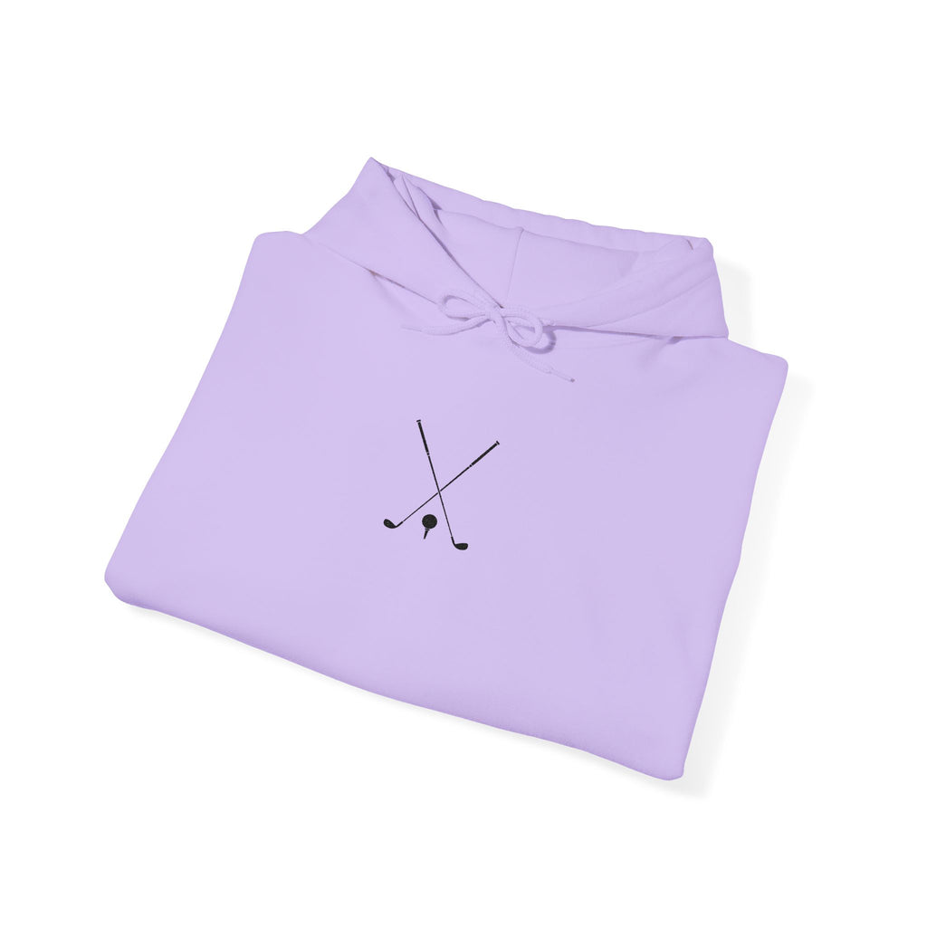 Golf Crossed Clubs Hoodie — Minimalist Golf Lover Sweatshirt