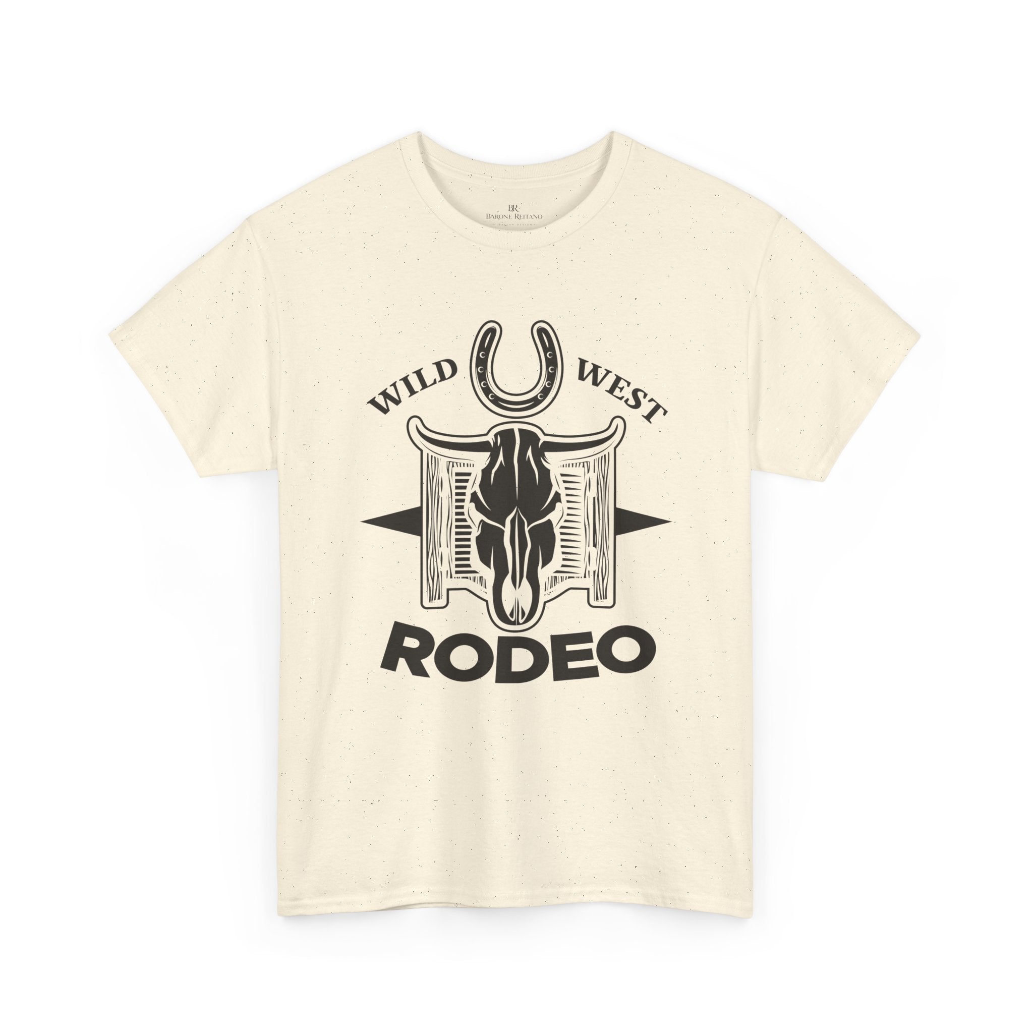 Rodeo Wild West T-Shirt  Western Skull & Horseshoe Tee