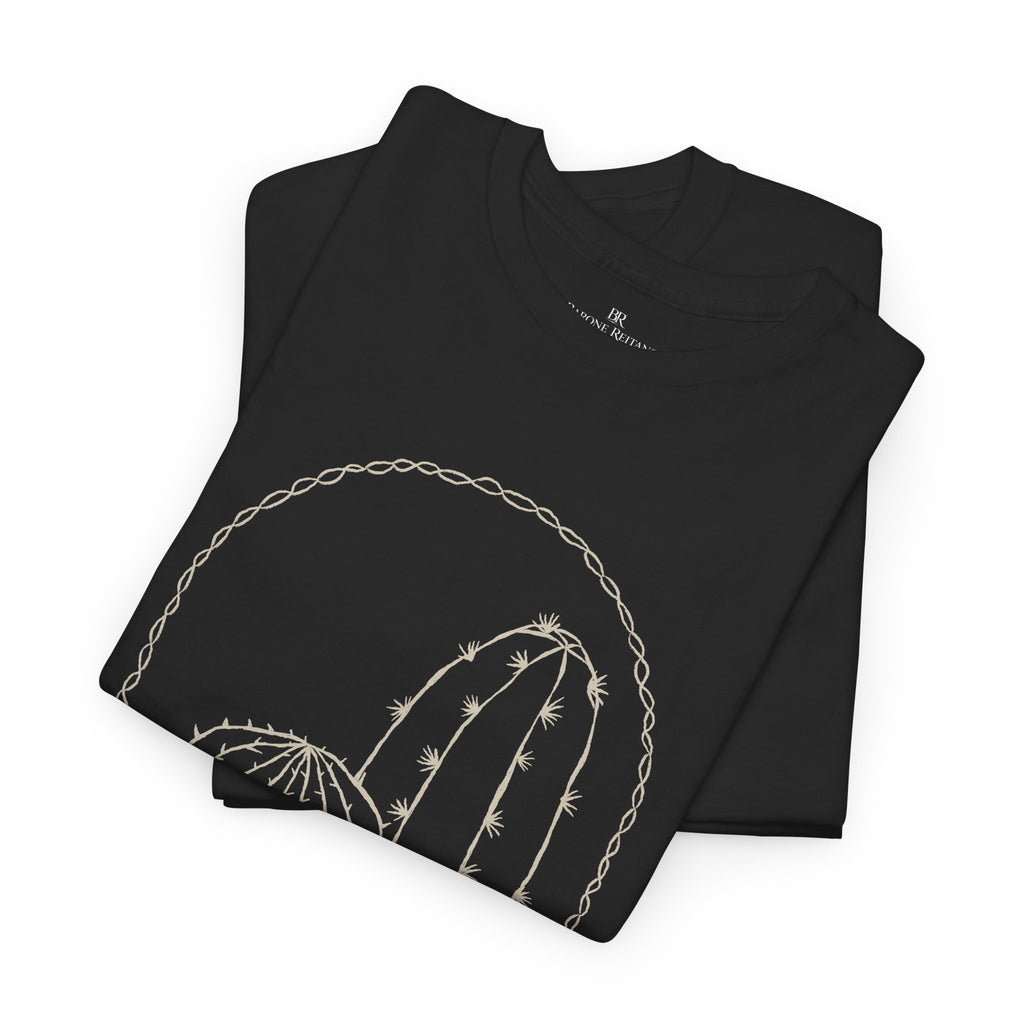 Cactus Arch Tee Minimal Desert Line Art T-Shirt