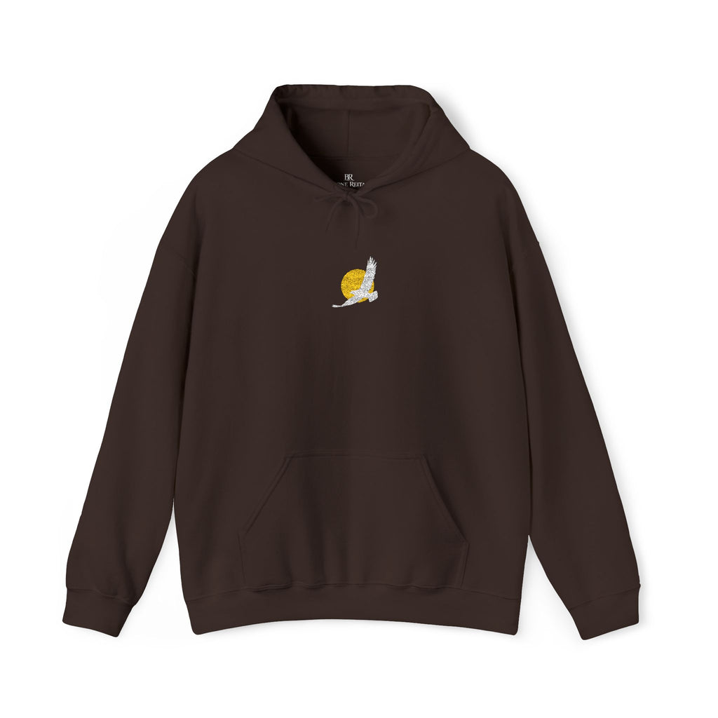 Embroidered Eagle Sun Minimal Hoodie