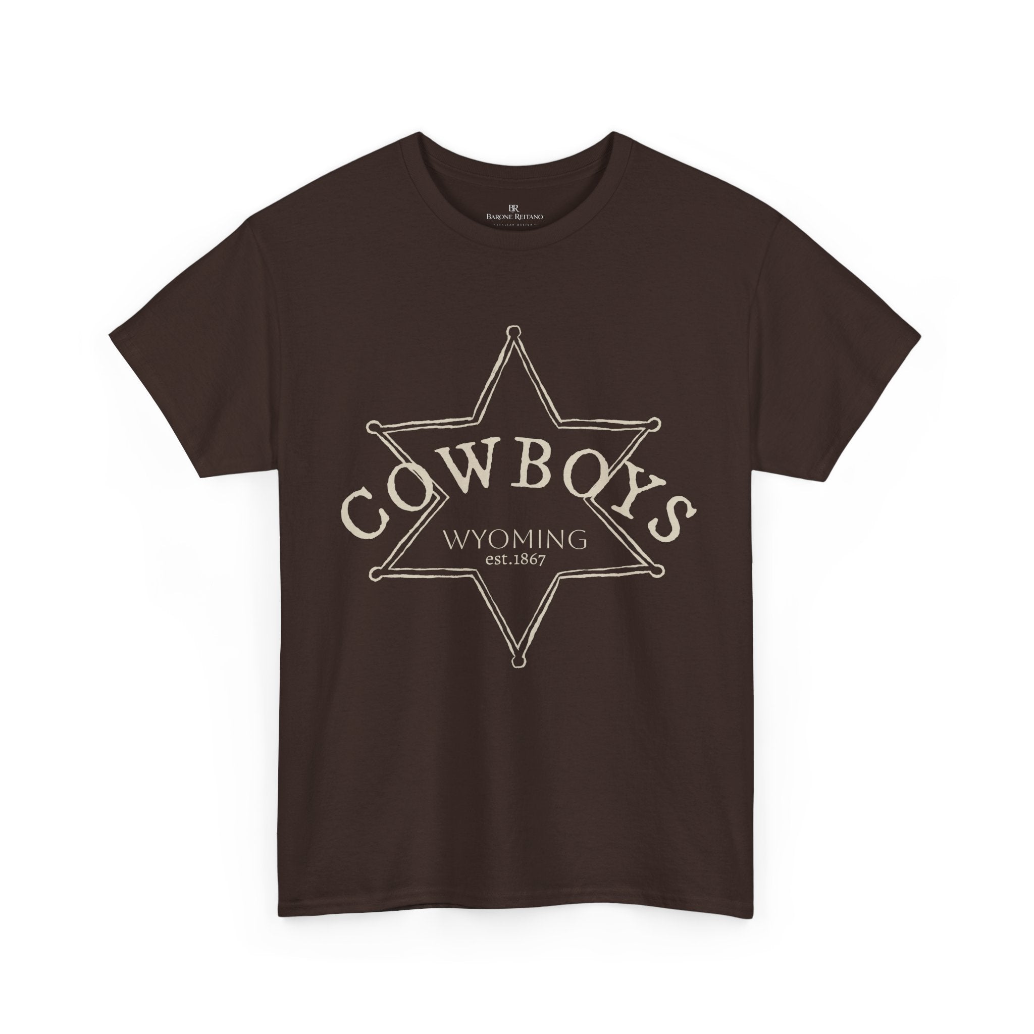 Cowboys Wyoming Sheriff Star T-Shirt — Vintage Western Tee