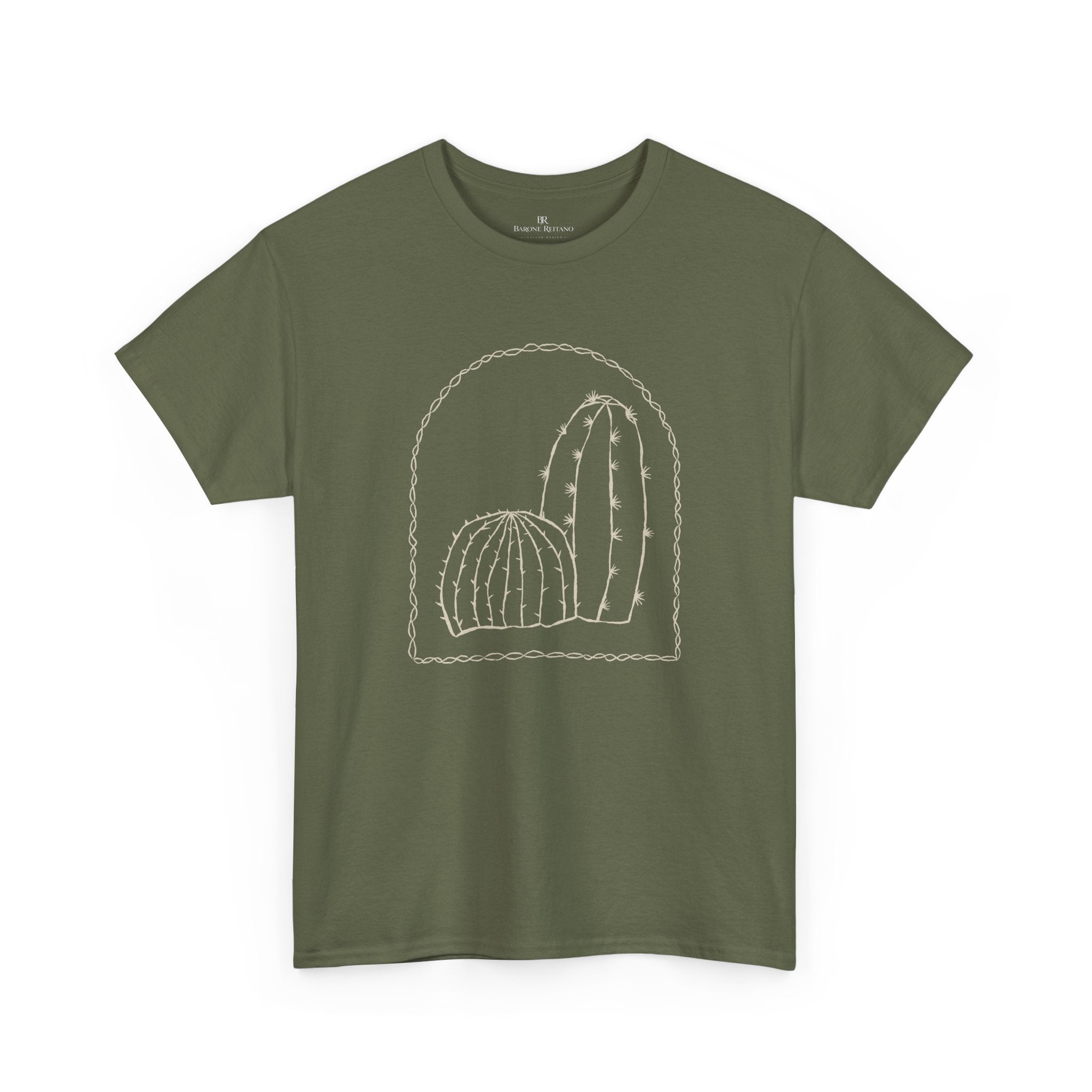 Cactus Arch Tee Minimal Desert Line Art T-Shirt