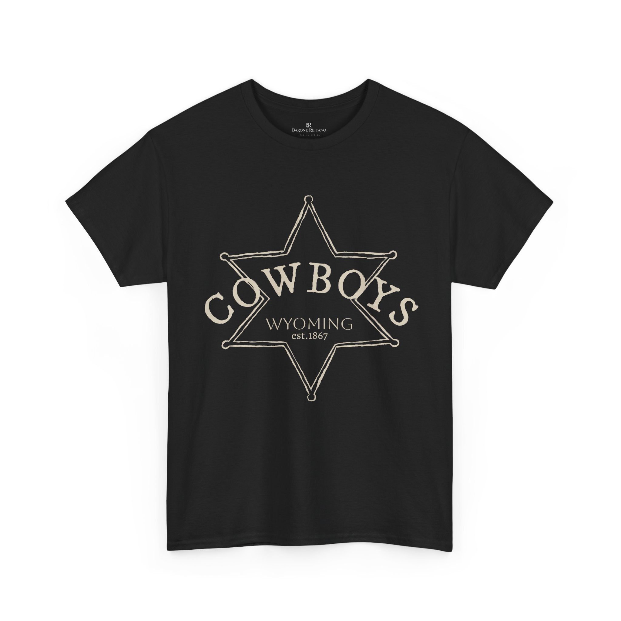 Cowboys Wyoming Sheriff Star T-Shirt — Vintage Western Tee
